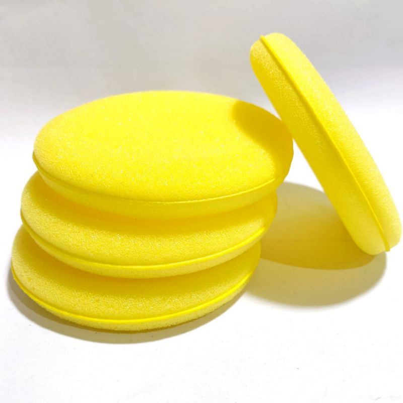 Applicator Pad Flat Busa Poles Model Rata untuk Waxing Mobil Motor Sponge Applicator