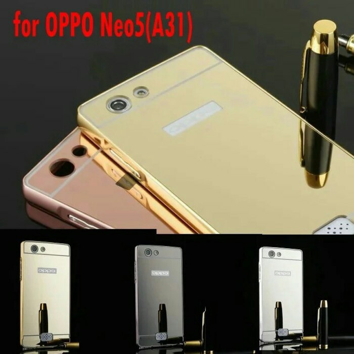 Termurah Luxury Bumper Slide Mirror Alumunium Case Oppo Neo 5 / A31 | Backcase