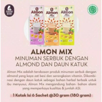 Almon Mix Mamabear minuman Sari Almond Daun Katuk isi 6 sachet