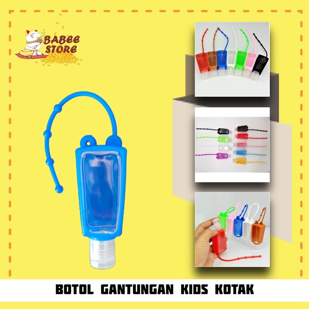 BOTOL GANTUNGAN HAND SANITIZER 30ML FLIPTOP SILICONE / BOTOL HOLDER HAND SANITIZER ANAK 30ML