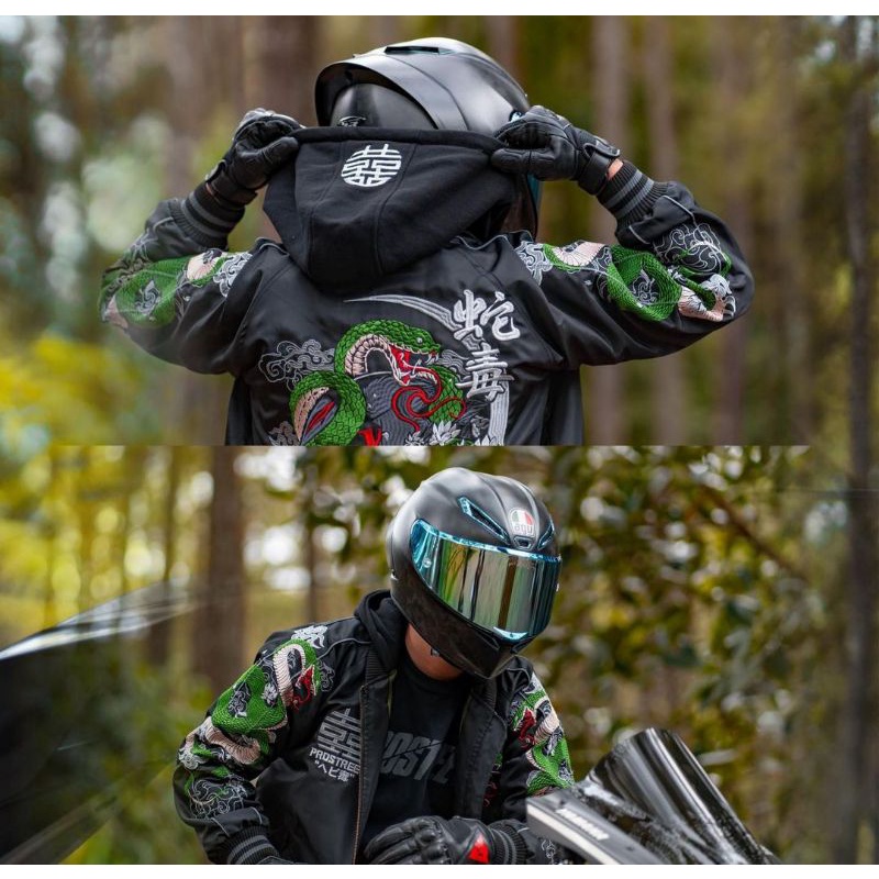 SUKAJAN | PROSTREET | SNAKE VENOMOUS  | NEW | BLACK | PREMIUM Hitam M