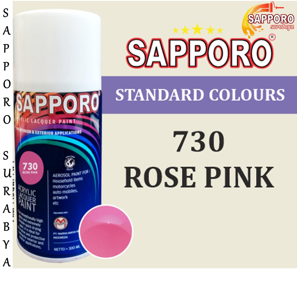 Sapporo Cat Spray 730 Rose Pink 300 ml Cat Semprot Sapporo
