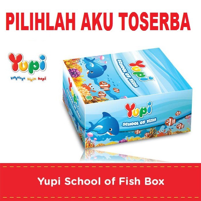 YUPI SCHOOL OF FISH BOX isi 12 PCS - ( HARGA PER BOX )