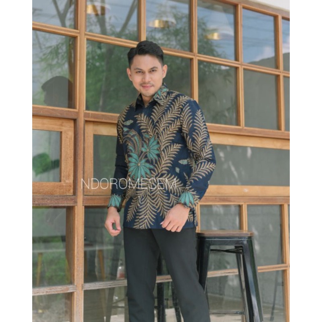 batik teresno navy ndoromesem katun halus furing