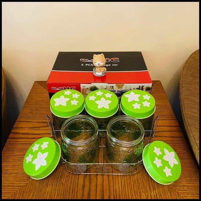 Terlaris Toples Kaca Set 5Pcs Hc - Non Garansi