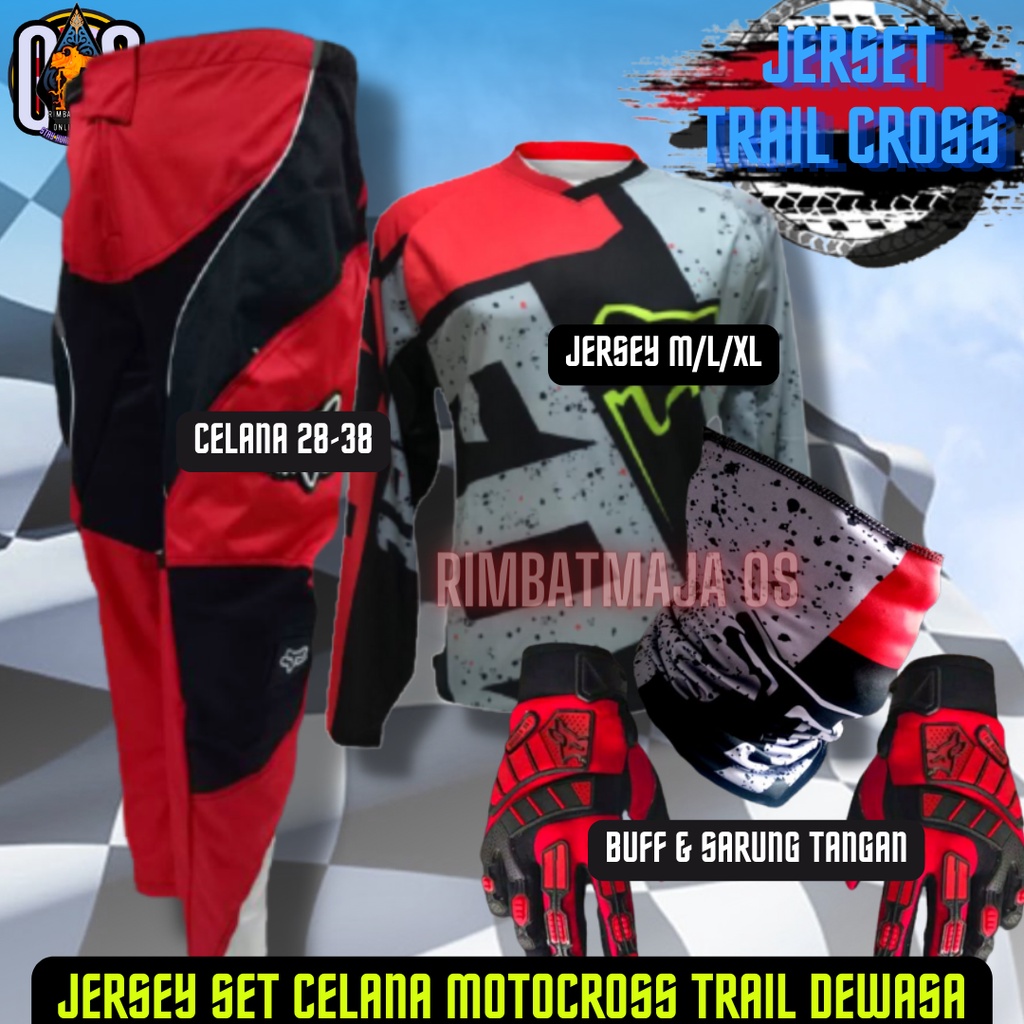 Jersey motor trail dewasa/Jersey Set Baju Trail Cross dan Celana Trail ADVENTURE SATU SET SETELAN CR