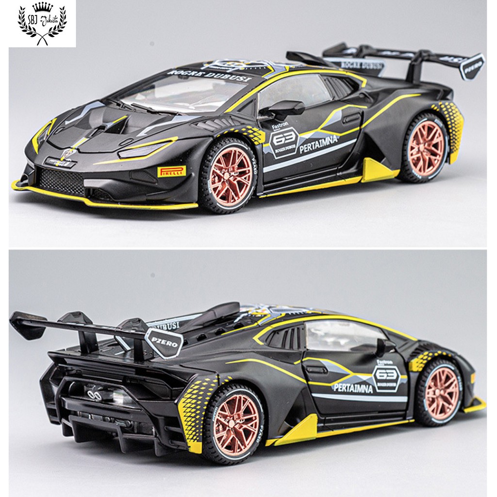 Diecast Miniatur Mobil LAMBORGHINI HURACAN RACING METAL SERIES 1:32