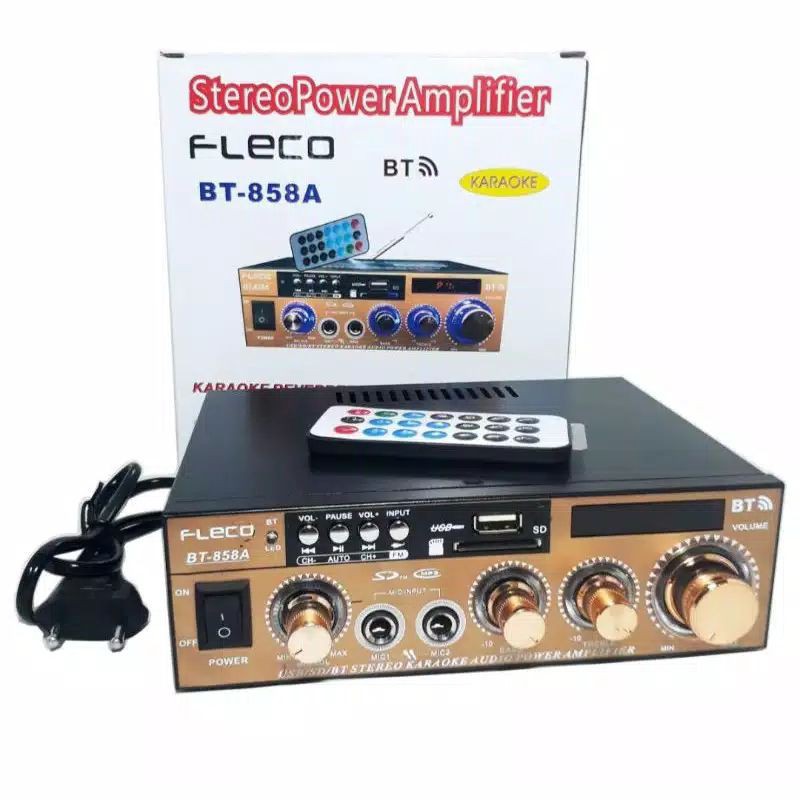 Ampli // Amplifier Fleco F 858A Stereo Power Amplifier Fleco Original