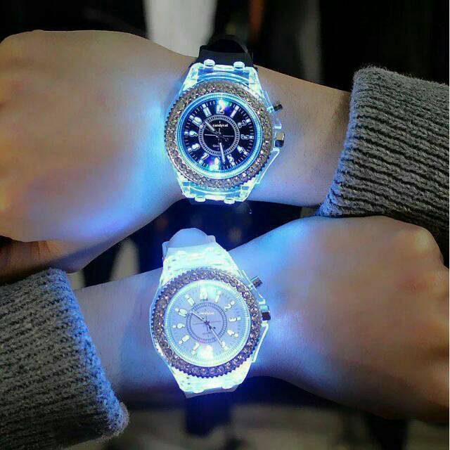 Jam tangan Geneve* LED wanita branded batam fashion import