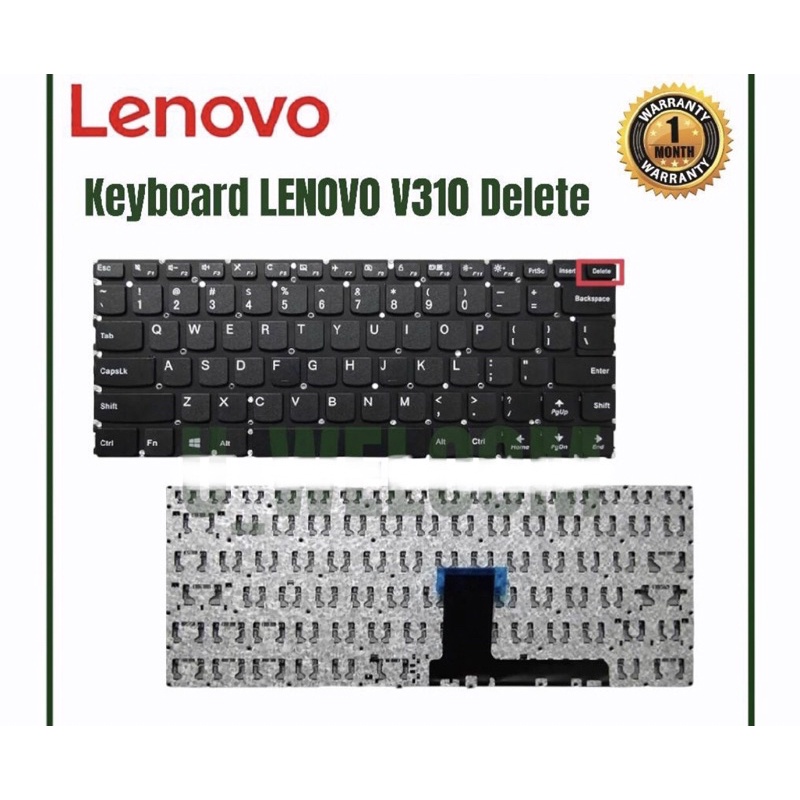 Keyboard Lenovo V310-14isk V110-14AST V110-14IAP V310-14IKB E42-80 110-14 310-14 Tombol Delete