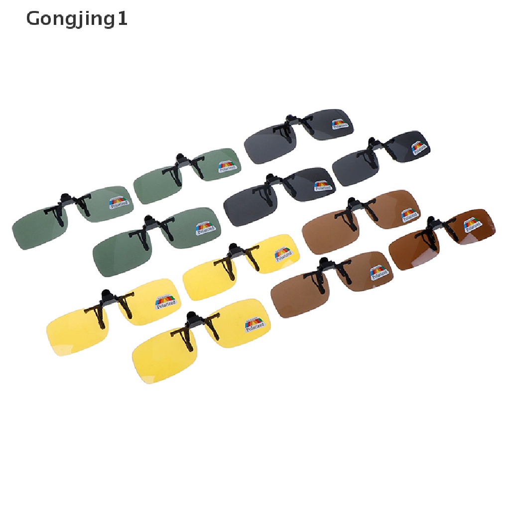 Gongjing1 Kacamata Hitam Polarized Model Clip on Untuk Berkendara