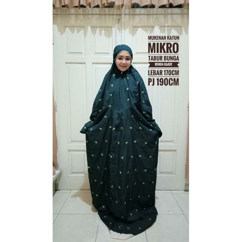 Mukena mukna terusan katun mikro