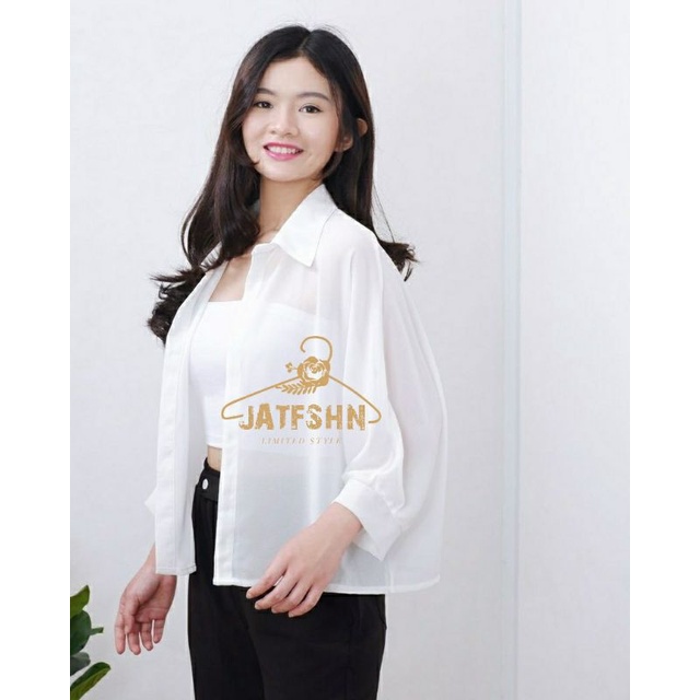 CARDIGAN KHADITA - BASIC OUTER WANITA - CARDIGAN MURAH BERKUALITAS -  OUTER KOREA - CARDI FASHION MUSLIM WANITA - CARDI CERUTY BABYDOLL - ATASAN RINGAN REMAJA KEKINIAN - ATASAN BATWING JUMBO XL-Putih