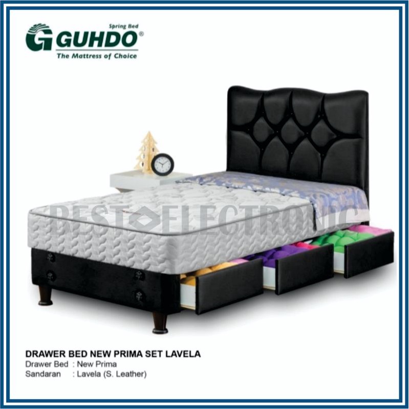 Guhdo Spingbed Drawer Bed New Prima Laci - Full Set Lavela.