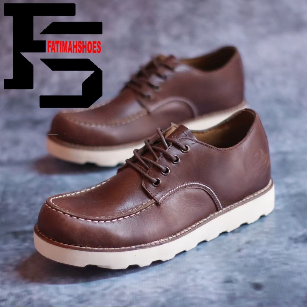 FATIMAHSHOES - Sepatu Kulit Pria Sepatu Boot Pendek Sepatu Formal Sepatu Semi Boot Sepatu Kasual Sepatu Pria