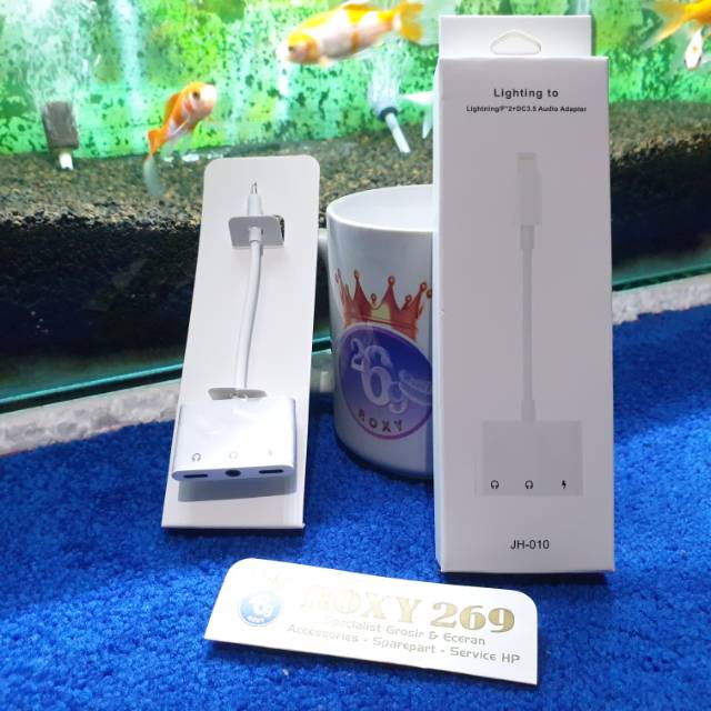 Converter 3in1 Sambunngan Headset Charger iP Lightning USB ip 7 8 10 X XR XZ Max Pro 11 12 13 Pro Au