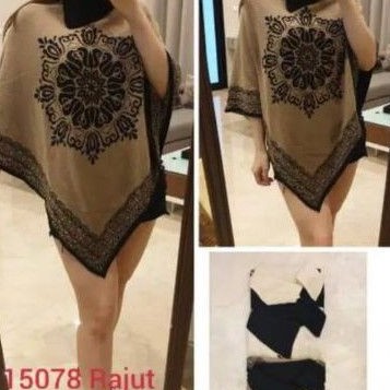 Ponco rajutan fashion wanita