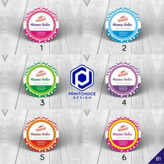 Cetak stiker label produk kemasan kue makanan ukuran Cetak stiker label produk kemasan kue makanan ukuran