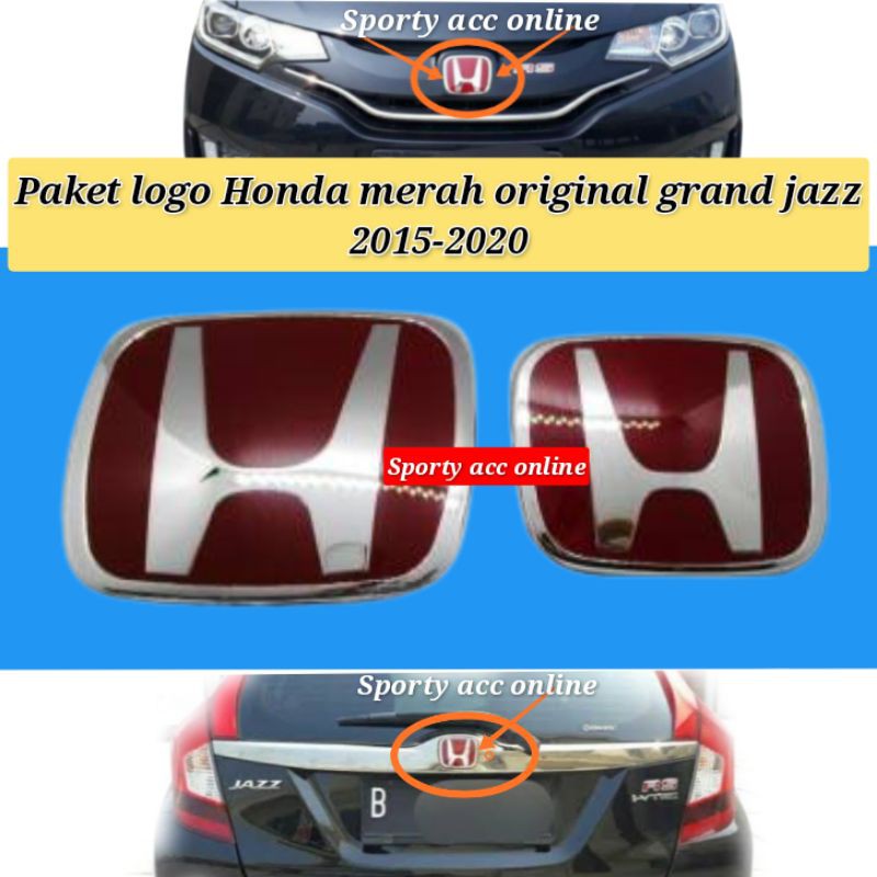 paket logo honda depan dan belakang Grand jazz 2015-2020 original japan