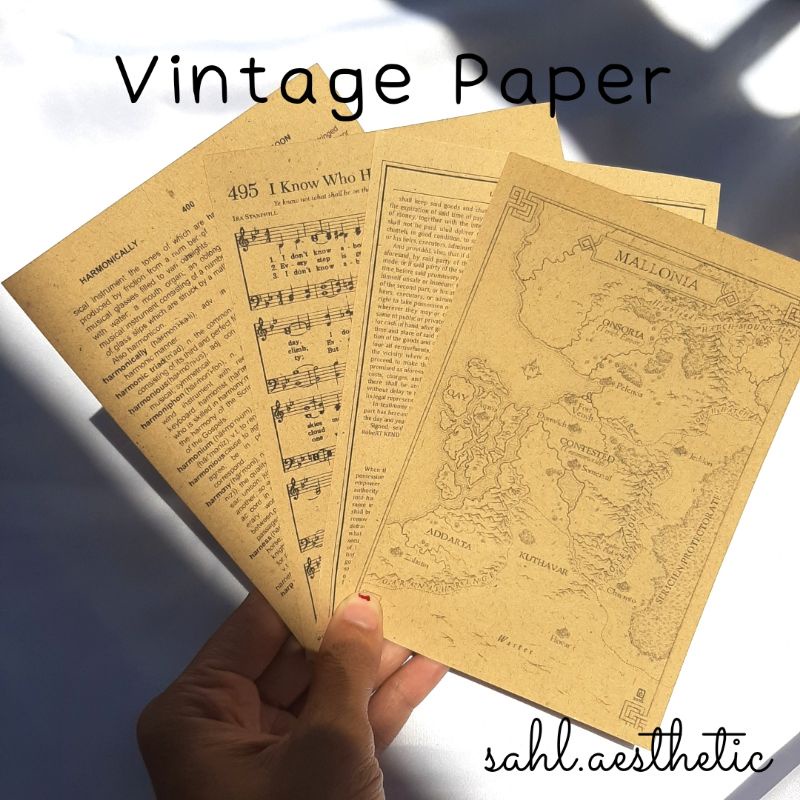 VINTAGE PAPER/ KERTAS CRAFT/ KERTAS SAMSON/ AKSESORIS FOTO/ KERTAS JADUL/ KERTAS AESTHETIC/  KERTAS COKLAT