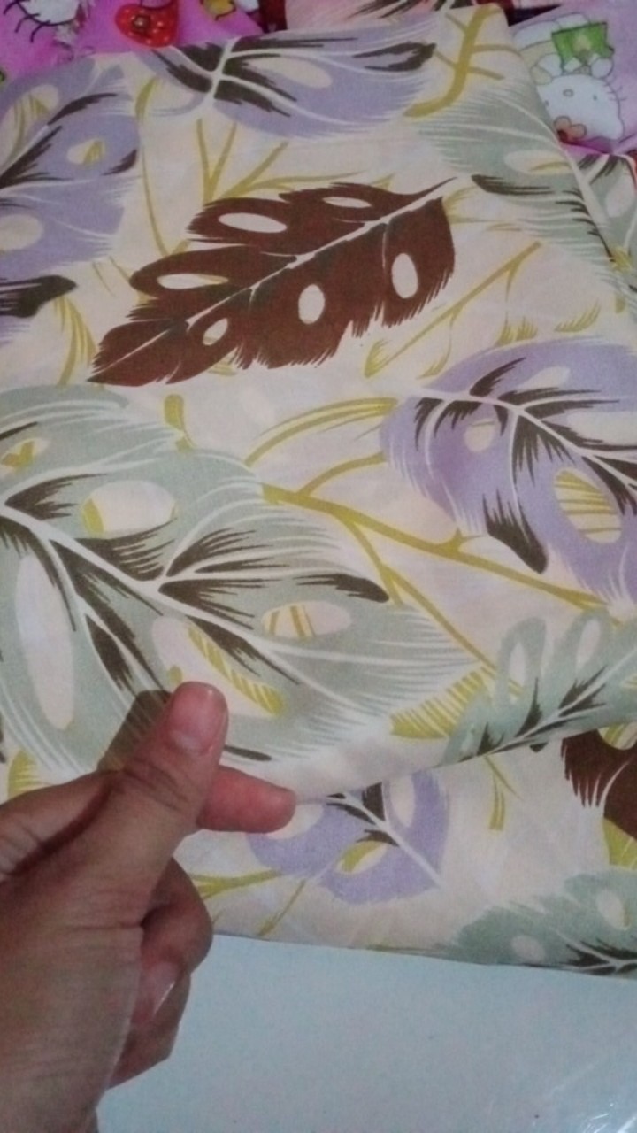Bahan Kain Sprei Katun Micro Microtex Meteran Motif Janda Bolong