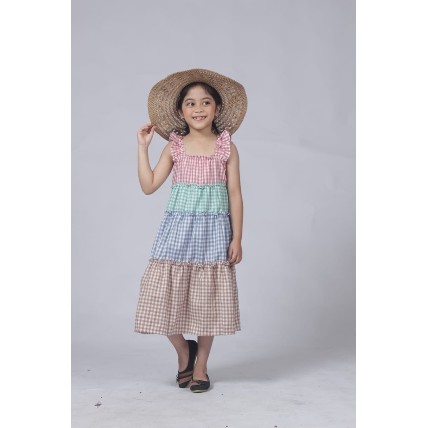 KALILA - GINELA Dress Baju Anak Perempuan Umur Bahan Katun | Dress Anak Cewek