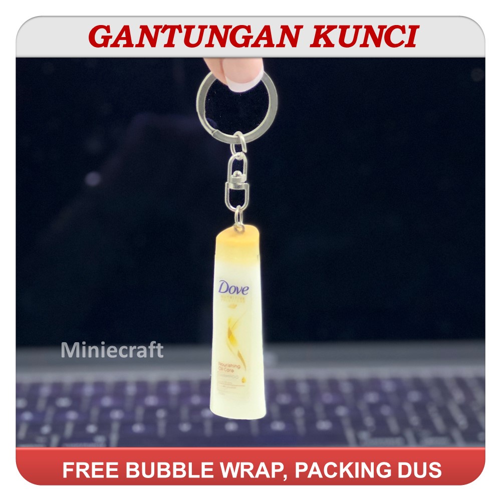 GANCI - GANTUNGAN KUNCI MINIATUR SOUVENIR BOTOL SHAMPO DOVE