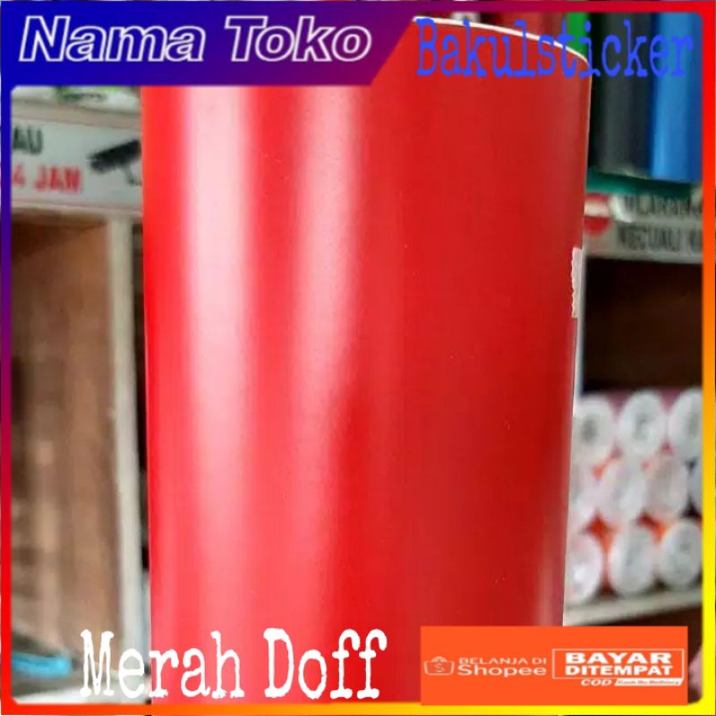 Skotlet Motor Merah Doff Stiker Skotlet Merah Doff