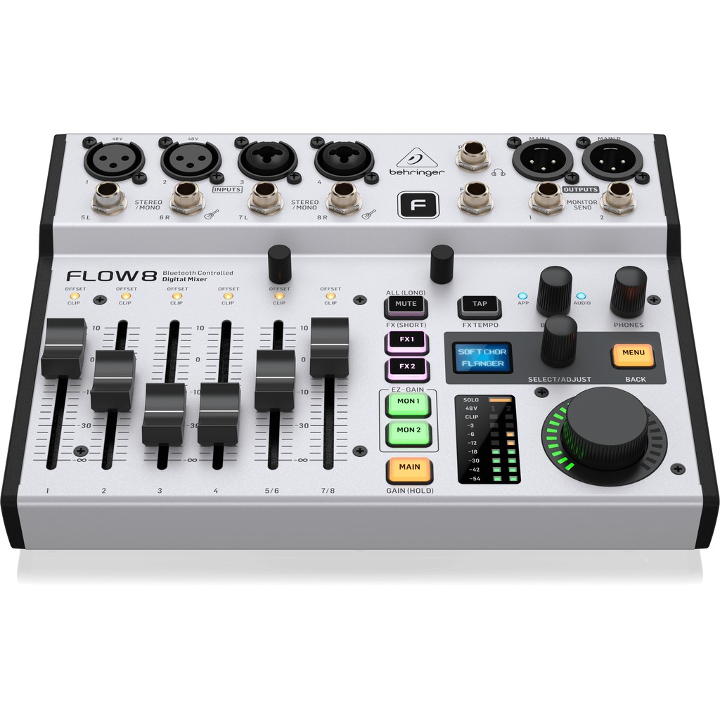 Behringer FLOW8 - FLOW 8 Digital Mixer and USB Audio Interface with Bluetooth