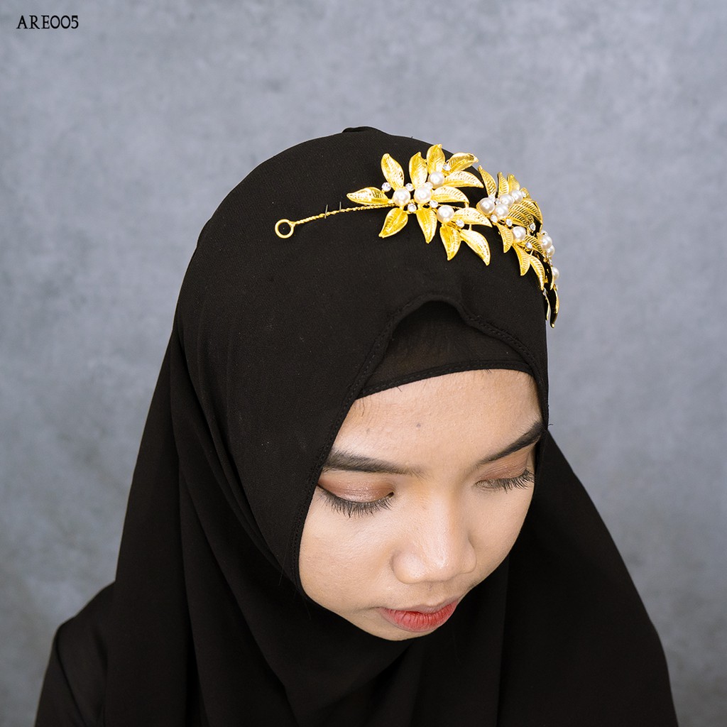 [STOCK TERBATAS] HEADPIACE HIJAB PENGANTIN AKSESORIS PESTA WANITA ARE005