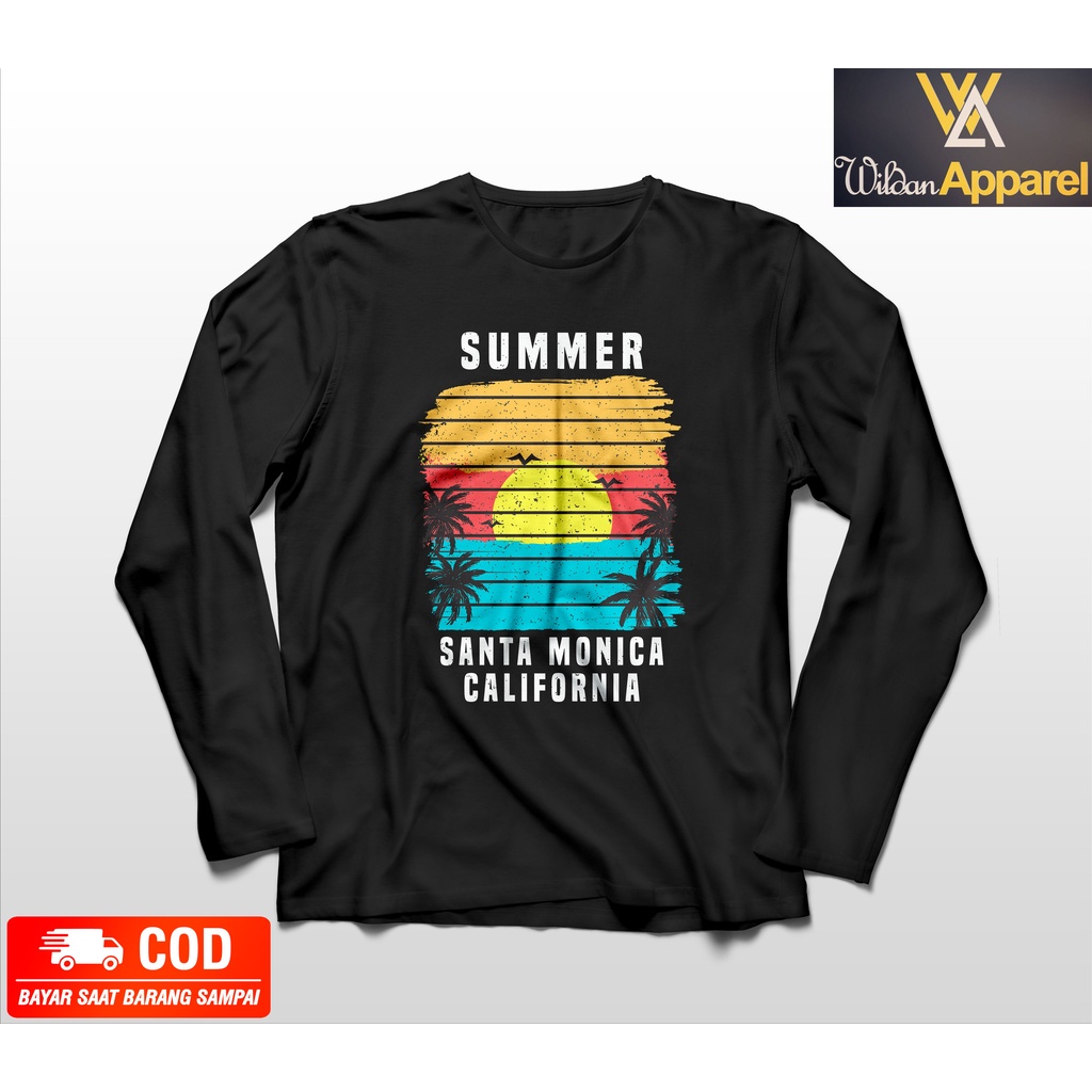 KAOS LENGAN PANJANG SURFING SUMMER CALIFORNIA BIG SIZE JUMBO