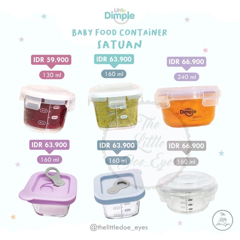 Little Dimple Baby Food Container (SATUAN)