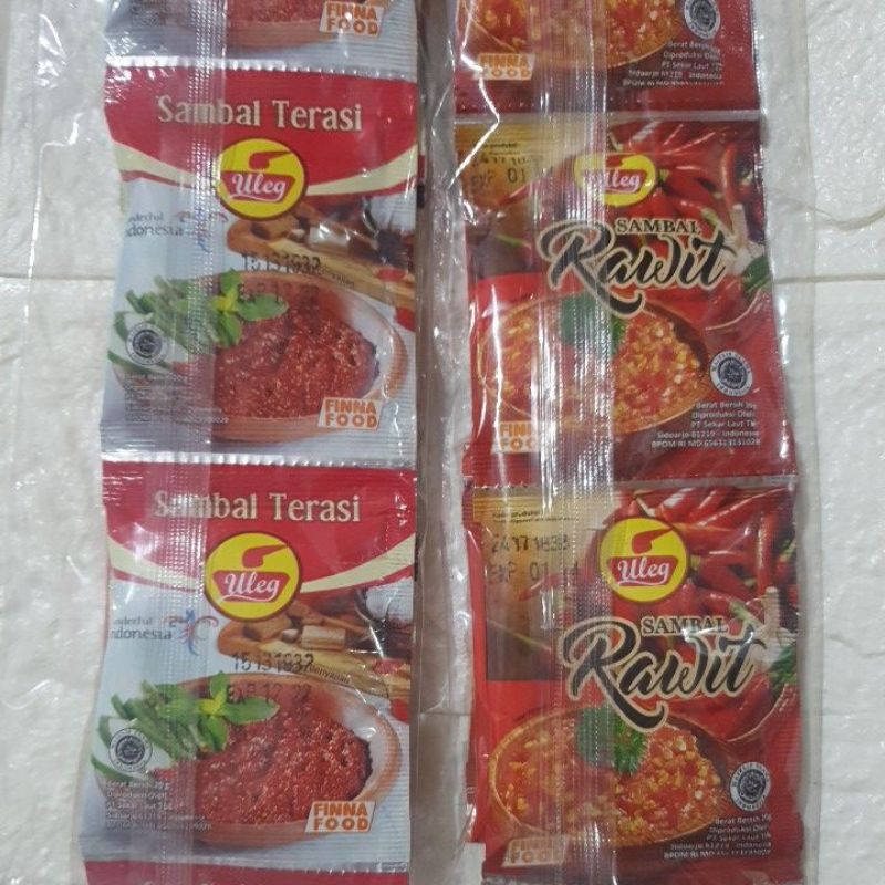 

Sambal ULEG FINNA Sachet 20 gram (Terasi / Rawit)