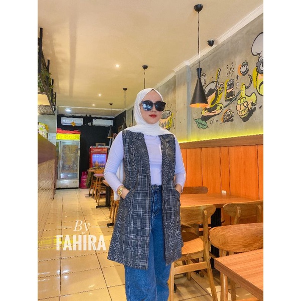 OUTER FAHIRA/FAHIRA BLAZER /CARDI FAHIRA/CARDIGAN FAHIRA ORIGINAL-KOTAK NAVY-ABU