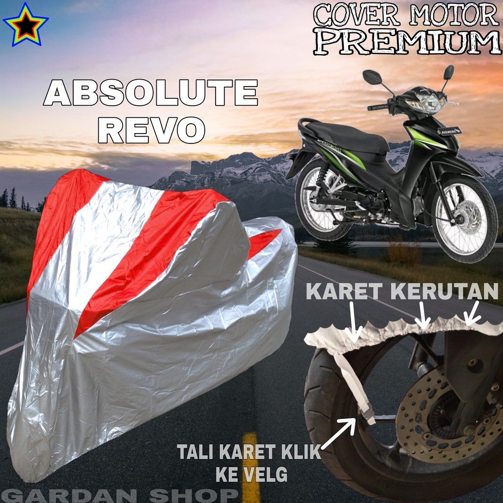 Sarung Motor ABSOLUTE REVO Silver MERAH Body Cover Penutup Motor Absolute Revo PREMIUM