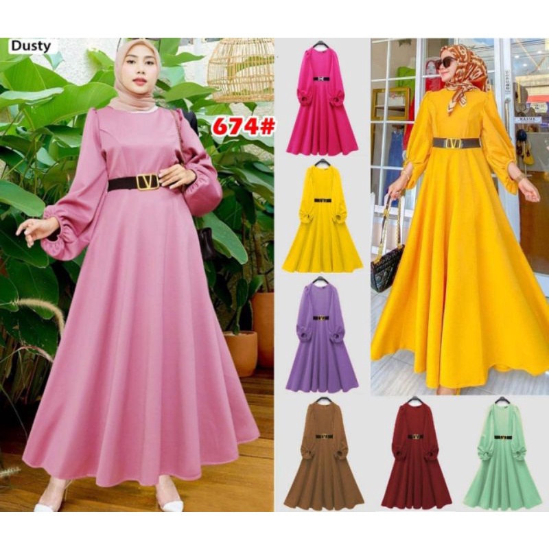 674 Samantha longdress scuba free belt