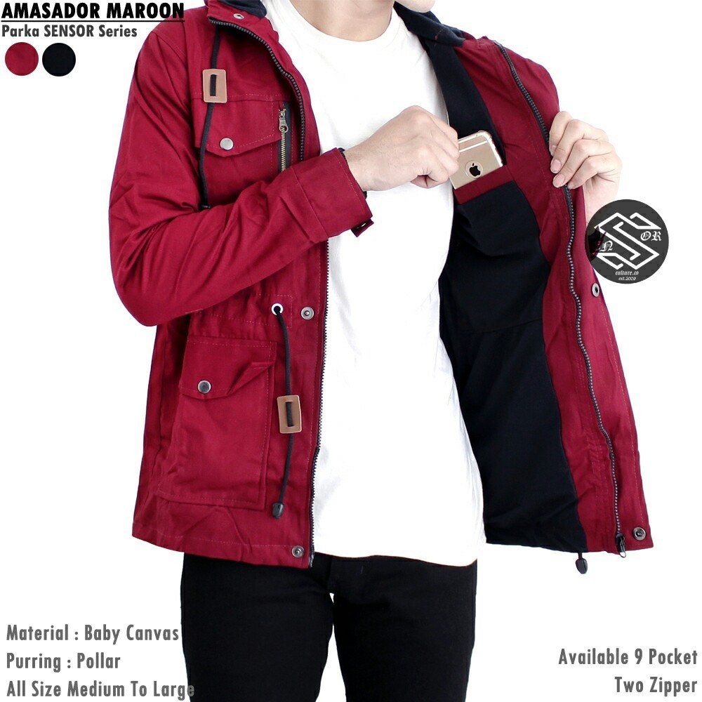 BRAND FESTIVAL ! Juns Jaket Parka Pria Amasador Sensor Series Premium Quality - Jaket Gunung