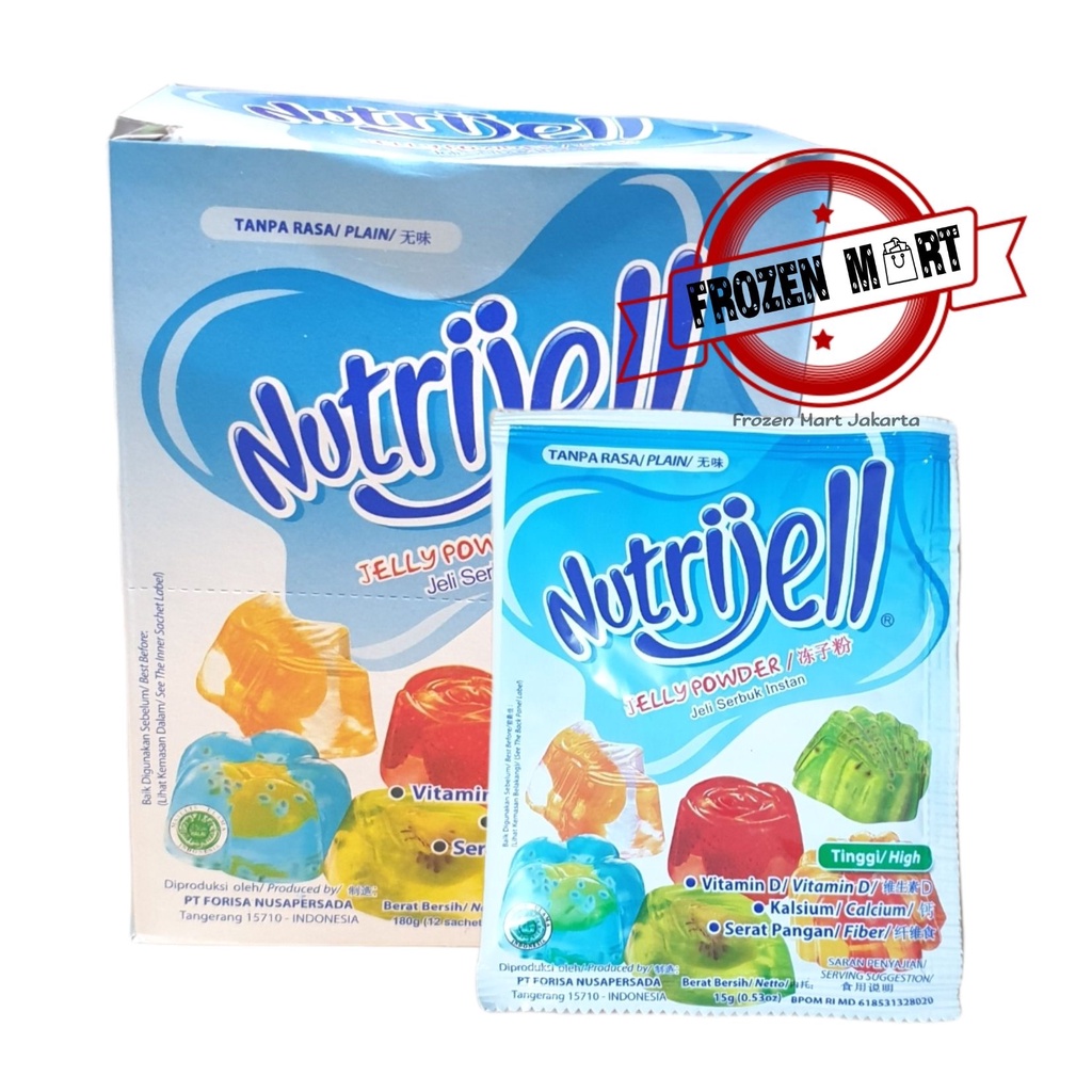 NUTRIJELL Tanpa Rasa / Agar Agar Instant / Konnyaku Jelly Powder 15 Gr / Nutrijell Jelly Powder