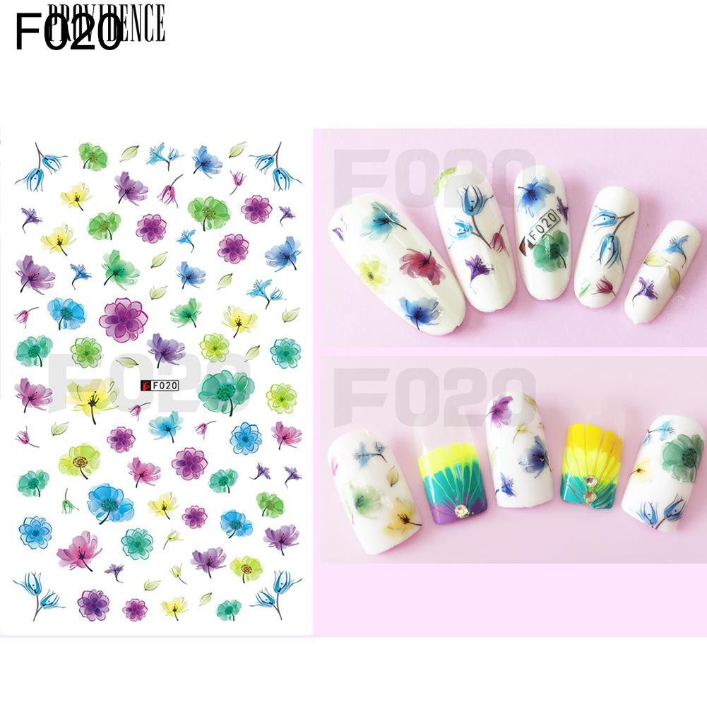 [Bayar Di Tempat] 1 Lembar Bunga Kupu-kupu Pola Nail Art Stiker DIY Decal Manicure Alat