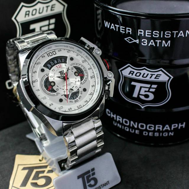 Jam T5 H 3633 original chrono aktif bergaransi free box kaleng