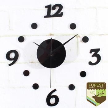 Taffware Jam Dinding DIY Giant Clock Creative Design 30-50cm DIY-06 HITAM