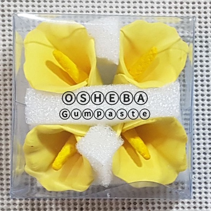 

osheba gumpaste bunga CALLA sedang warna kuning