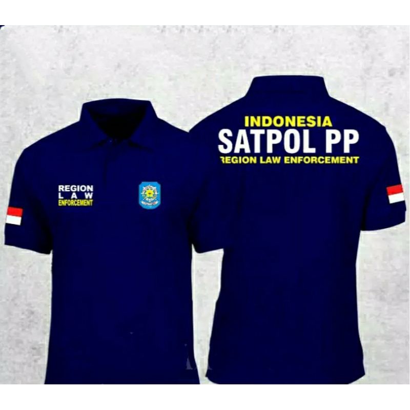 Kaos SatPol PP bordir kaos pol PP kaos kerah SatPol PP kaos kerja satpol PP baju kerja satpol PP ser