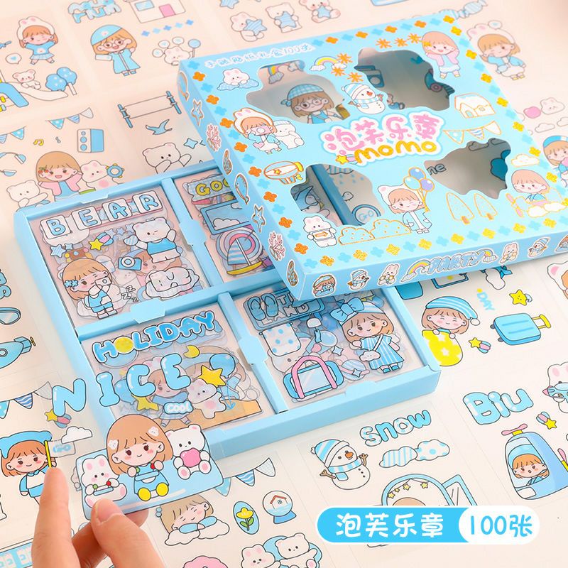 

[5] 100pcs stiker kawai karakter lucu momo//sticker karakter//stiker hiasan botol tahan air