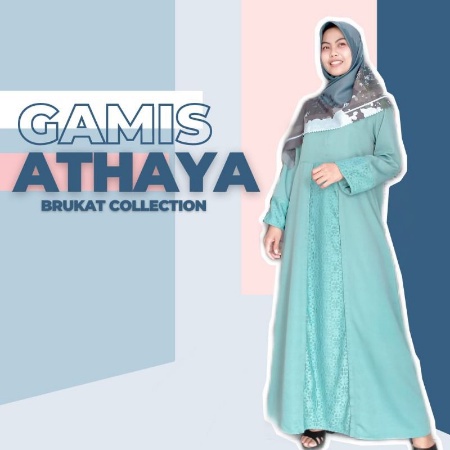 GAMIS TERBARU GAMIS BRUKAT ELZATTA GAMIS ATHAYA HIJAU