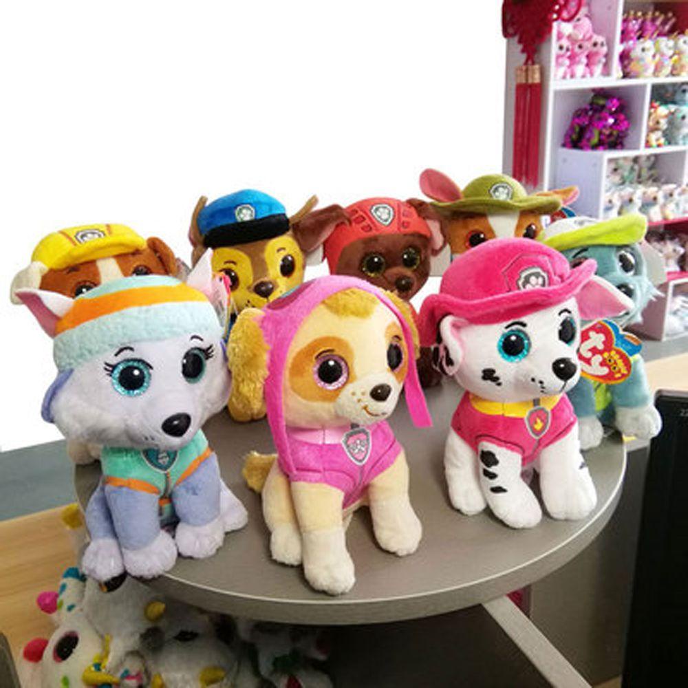 Nickolas1 Patrol Dog Mata Besar 15 cm Rubing Rocky Skye Chase Anjing Boneka Mainan