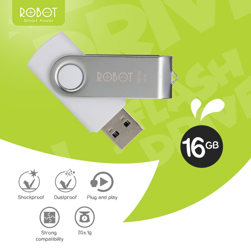 ROBOT RF116 16GB Flashdisk FlashDrive USB Drive Original RF-116