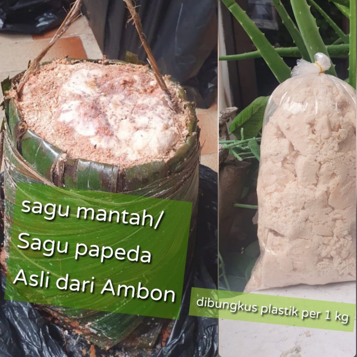 

✨BISA COD✨ Sagu Manta/Sagu Papeda/Sagu Manta Papeda (Dari Ambon)| Harga per 1 kg