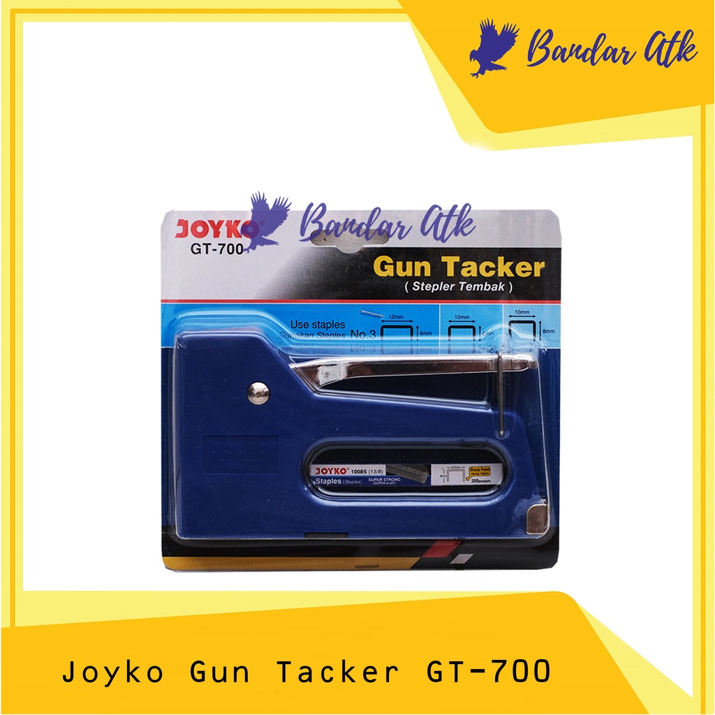 

Joyko Gun Tacker Stepler Stapler Tembak Staples GT 700 Heavy Duty GT700 [1 PCS]