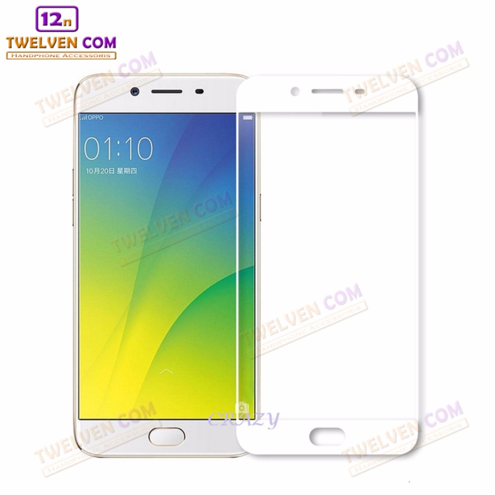 [FLASH SALE] zenBlade 5D Full Cover Tempered Glass Oppo A57 - White